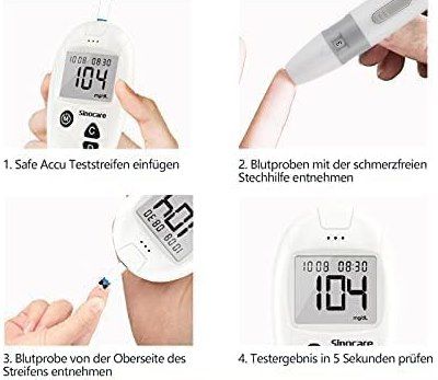 𩞠Sinocare BlutzuckermessgerĂ€t Set mit Teststreifen 25 + 25 Lanzetten fĂŒr 12,74⏠(statt 18âŹ) 𩞠Sinocare BlutzuckermessgerĂ€t Set mit Teststreifen 25 + 25 Lanzetten fĂŒr 12,74⏠(statt 18âŹ)