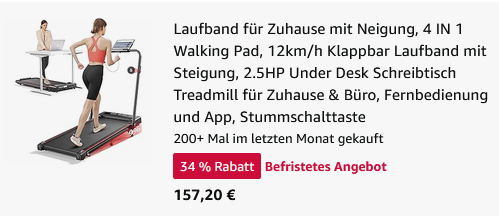 🏃🏻♀️🏃🏻♀️ Toputure TP4 klappbares under Desk Laufband für 157,20€ (statt 200€) 🏃🏻♀️🏃🏻♀️ Toputure TP4 klappbares under Desk Laufband für 157,20€ (statt 200€)
