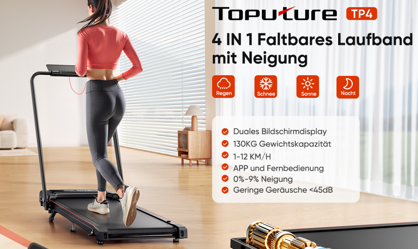 🏃🏻♀️🏃🏻♀️ Toputure TP4 klappbares under Desk Laufband für 157,20€ (statt 200€) 🏃🏻♀️🏃🏻♀️ Toputure TP4 klappbares under Desk Laufband für 157,20€ (statt 200€)