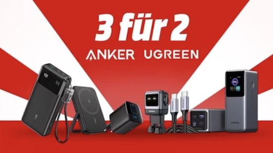⚡️ MediaMarkt: 3 für 2 UGREEN & Anker Produkte + keine VSK ⚡️ MediaMarkt: 3 für 2 UGREEN & Anker Produkte + keine VSK