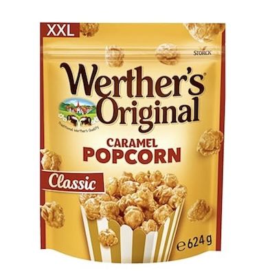 🍿 Werther’s Caramel Popcorn Classic XXL, 624g für 7,99€ (statt 10€)