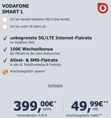 🍏 Apple iPhone 17 Pro Max für 399€ + Vodafone Allnet unlimited 5G für 49,99€ mtl. + 100€ Bonus 🍏 Apple iPhone 17 Pro Max für 399€ + Vodafone Allnet unlimited 5G für 49,99€ mtl. + 100€ Bonus