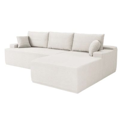🛋️ Juskys Ecksofa Coredo im Cord-Look (250 x 155 x 65 cm) für 368,94€ (statt 420€)