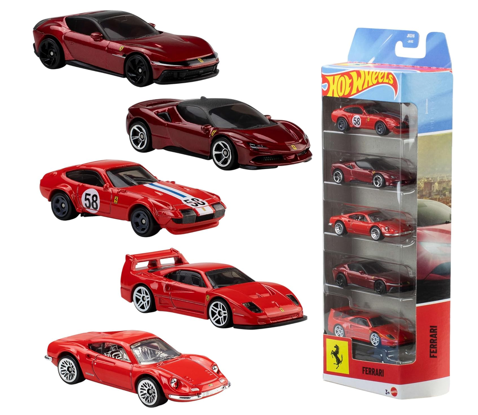 🏎️🏎️ 5er-Pack Ferrari  – Hot Wheels JLN12 Maßstab 1:64 für 9,99€ (statt 17€)