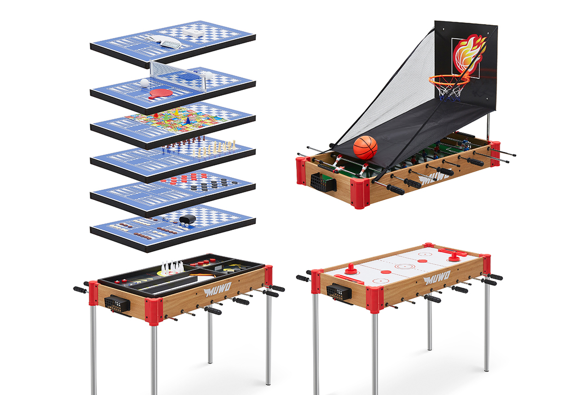 🎲🥌 MUWO Masterplay 12-in-1 Multigame Spieletisch für 39,95€ (statt 120€)