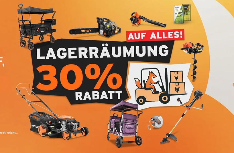 👩‍🌾 Fuxtec Lagerräumung: 30% Rabatt auf (fast) ALLES – z.B. FX-CT700 Bollerwagen für 145,50€ (statt 214€)
