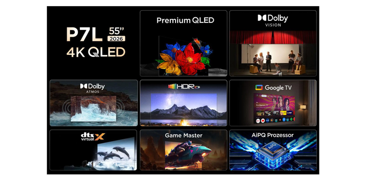TCL P7L 55Zoll QLED UHD Smart TV ab 449€ (statt 579€)