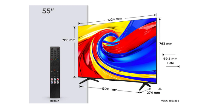 TCL P7L 55Zoll QLED UHD Smart TV ab 449€ (statt 579€)