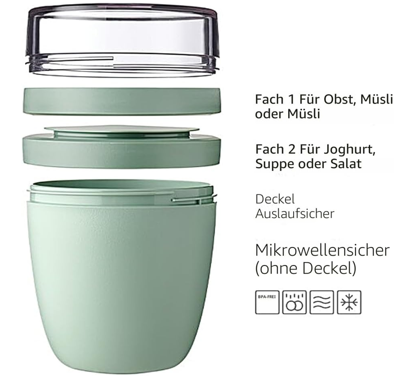 🥤🥤 Mepal Müslibecher to go 300ml + 120 ml ab 10,99€ (statt 16€)