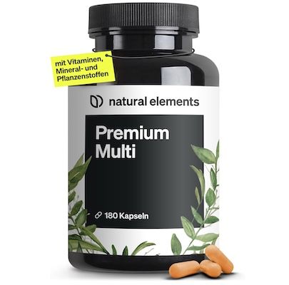 💊 180er Pack natural elements Premium Multivitamin Komplex-Kapseln für 16,87€ (statt 22€)