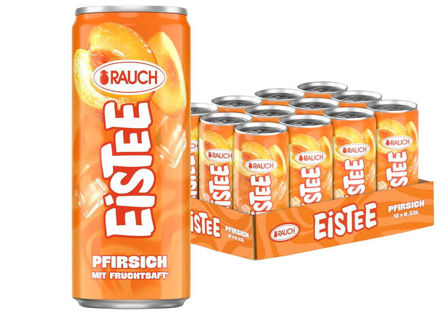 Krass! 🍑 12x Rauch Eistee Pfirsich 330ml für 8,78€ (statt 13€) inkl. Pfand   effektiv nur 5,78€ ‼️