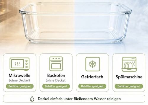 🍱 10er Set GENICOOK Glasbehälter inkl. Deckel für 29,99€ (statt 50€)