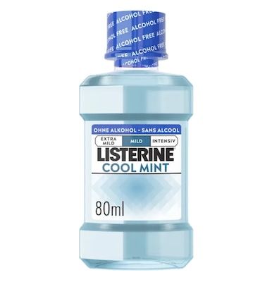 😬 12x Listerine Cool Mint Mild Mundspülung (alkoholfrei), 80 ml ab 5€ (statt 13€)