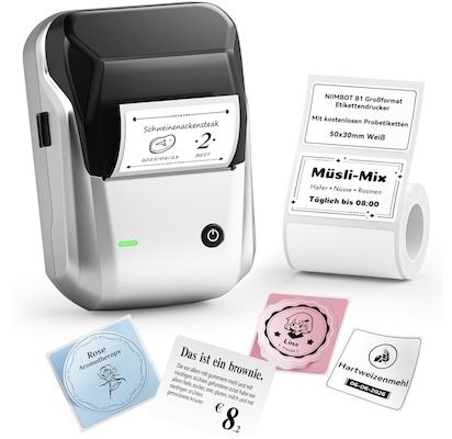 🖨️ NIIMBOT B1 Thermo-Etikettendrucker mit Bluetooth für 17,99€ (statt 28€) 🖨️ NIIMBOT B1 Thermo Etikettendrucker mit Bluetooth für 17,99€ (statt 28€)