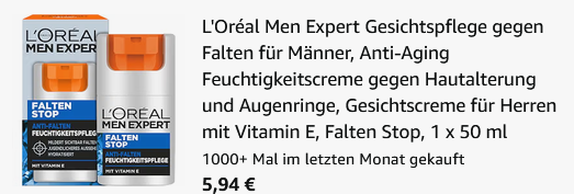 🧴 Loreal Men Expert Falten Stop Gesichtspflege 50 ml ab 5,94€ (statt 11€) 🧴 Loreal Men Expert Falten Stop Gesichtspflege 50 ml ab 5,94€ (statt 11€)