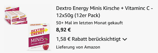 🧠 12er Pack Dextro Energy Minis Kirsche + Vitamin C ab 8,92€ (statt 14€) 🧠 12er Pack Dextro Energy Minis Kirsche + Vitamin C ab 8,92€ (statt 14€)