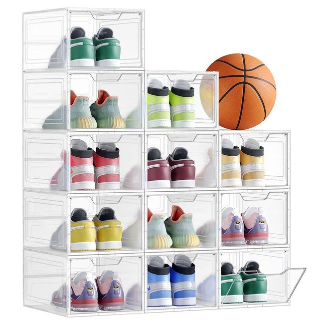 👟 12x SONGMICS transparente Schuhboxen (bis 44) für 31,99€ (statt 60€)