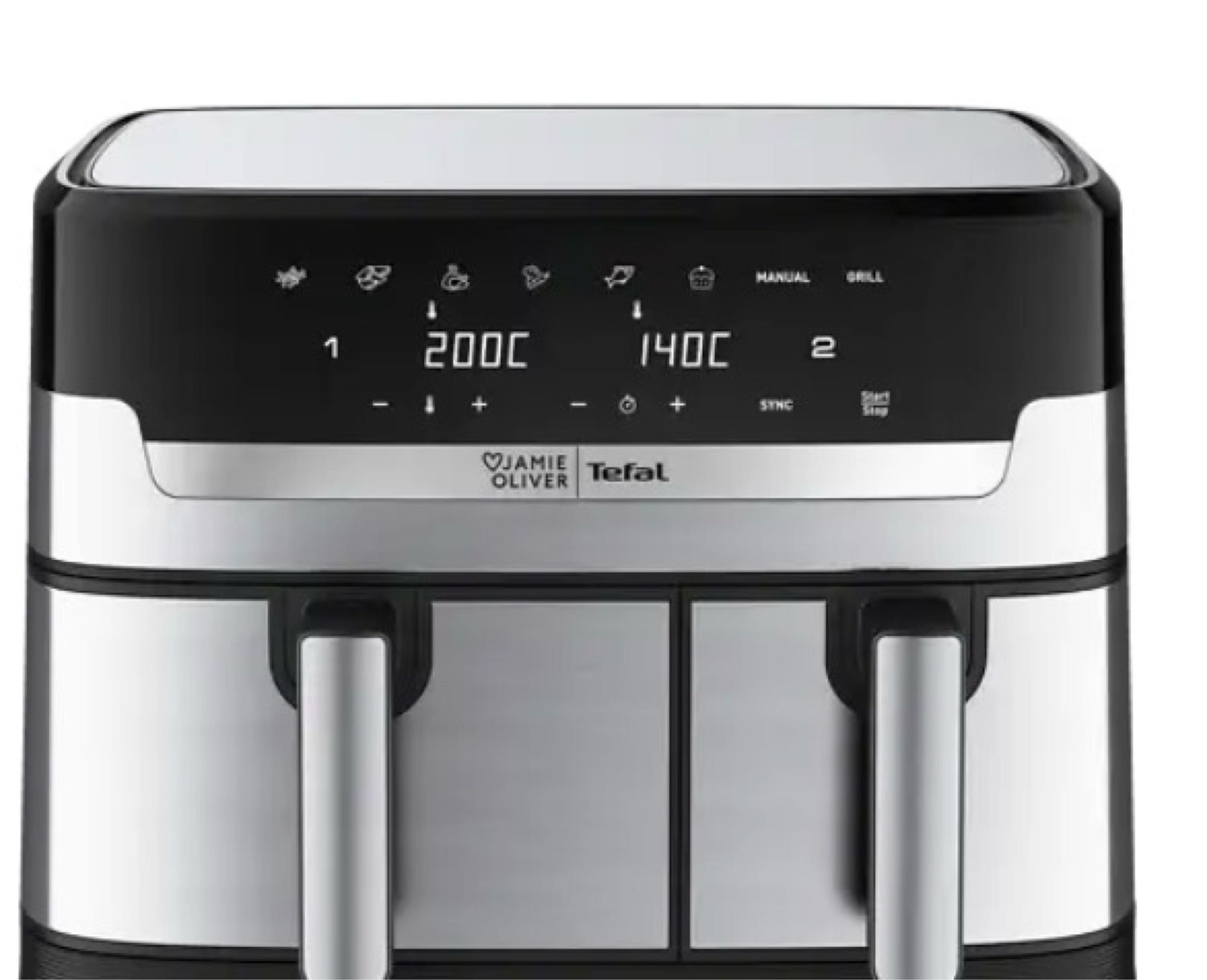 TEFAL Jamie Oliver by Tefal EY90JD Dual Easy Fry & Grill Heißluftfritteuse