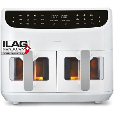 🍟 Medion P20 XXL Heißluftfritteuse mit 2 Kammern, 8,7L für 59,95€ (statt 78€)