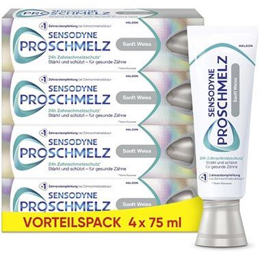 🪥 4er Pack Sensodyne ProSchmelz Sanft Weiss Zahncreme ab 15,77€ (statt 20€)