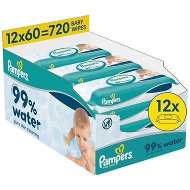 👶🏼 720er Pack Pampers 99% Water Baby-Feuchttücher ab 15,95€ (statt 22€)