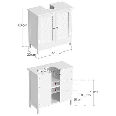 🚿 Vasagle Waschbeckenunterschrank mit 2 Lamellentüren für 34,99€ (statt 46€) 🚿 Vasagle Waschbeckenunterschrank mit 2 Lamellentüren für 34,99€ (statt 46€)