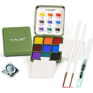 🎨 YPLUS Mini Mal- & Aquarellfarben Reise Set für 7,99€ (statt 16€)