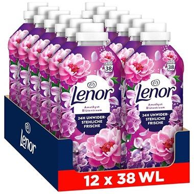 🫧 12er Pack Lenor Weichspüler Amethyst Blütentraum, 38WL ab 26€ (statt 36€)