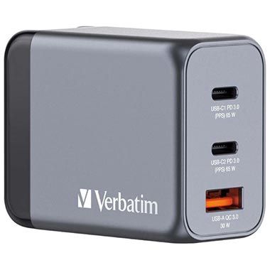🔌 Verbatim 3-Port USB GaN Ladegerät mit 65W für 20,34€ (statt 25€)