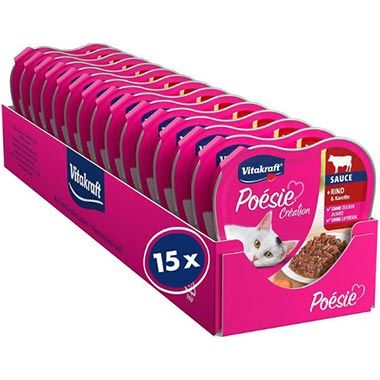 🐈 15er Pack Vitakraft Poésie Création mit Rind & Karotte ab 6,15€ (statt 13€)