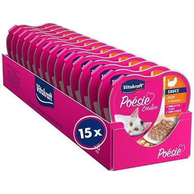 🐈 15er Pack Vitakraft Poésie Création Pute in Käsesauce ab 6,15€ (statt 15€)