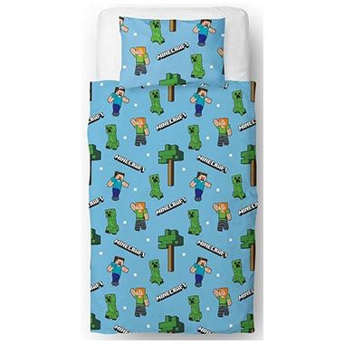 🛏️ Minecraft Offizielles Einzel Bettdecken Set, 2 seitig für 23,49€ (statt 30€)