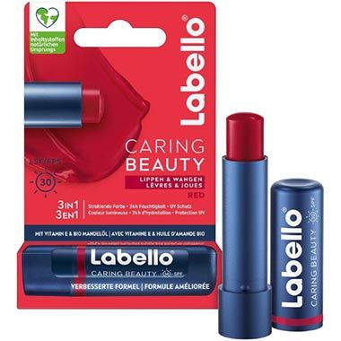 💄 Labello Caring Beauty Red Lippenpflegestift mit LSF 30 ab 1,86€ (statt 3€)
