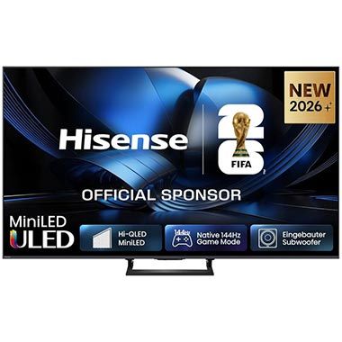 📺 Hisense 55U7DSE 55″ 4K UHD Hi-QLED Mini LED Smart TV für 549€ (statt 619€)