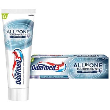 🦷 4x Odol-med3 All in One Rundumschutz, 75ml ab 5,76€ (statt 10€)