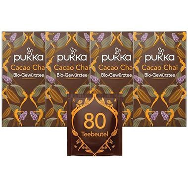 🍵 4 x 20er Pack Pukka Cacao Chai Bio Gewürztee ab 13,57€ (statt 19€)