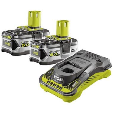 🔋 Ryobi 18V ONE+ Akku-Starterset mit 2x High Energy 5,0Ah Akkus für 148,59€ (statt 179€)
