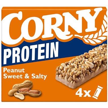 🥜 4 x 4er Pack Corny Protein Erdnuss Süß & Salzig Riegel ab 7€ (statt 10€)