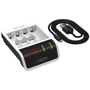 🪫 Ansmann 4-Slot Akku-Ladegerät für NiMH AA Mignon & AAA Micro für 16,99€ (statt 21€)