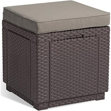 🪑 Keter Cube Hocker mit Stauraum, 42 x 42cm für 54,99€ (statt 72€)