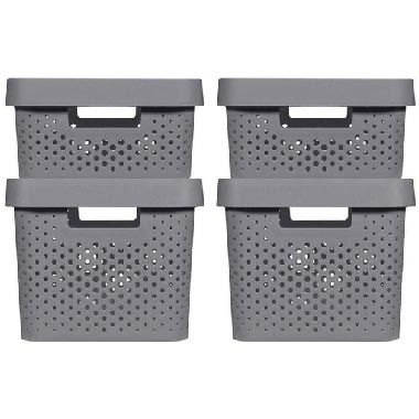 🗃️ 4er Set Curver Infinity Aufbewahrungsboxen, 2x11L + 2x17L für 29,99€ (statt 40€)