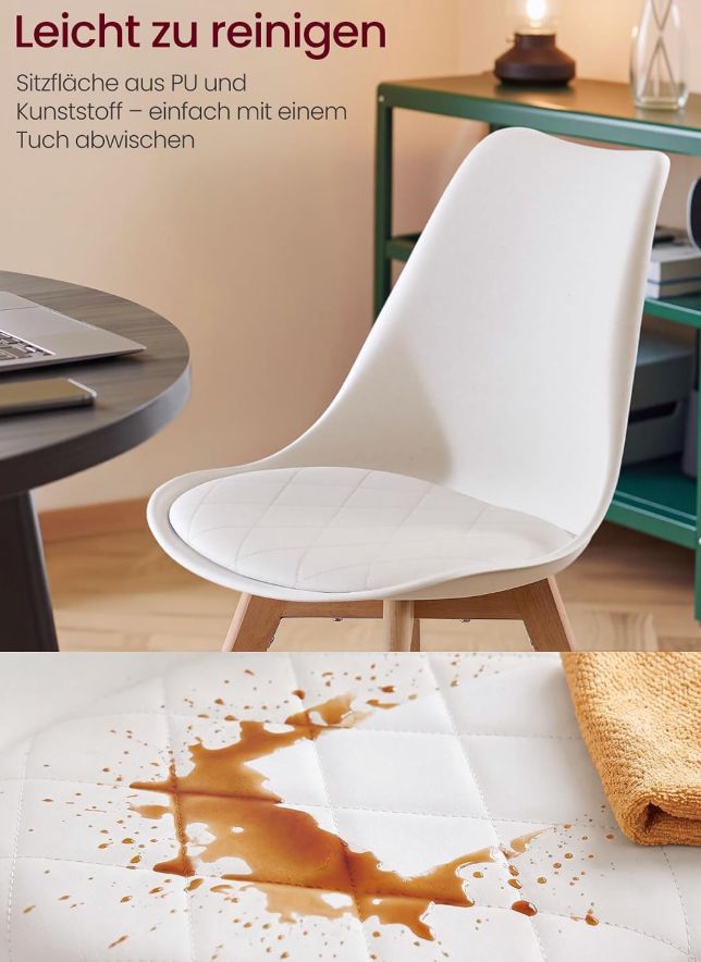 🪑 4x VASAGLE Esszimmerstühle aus PU-Leder und Buchenholz für 75,99€ (statt 90€) 🪑 4x VASAGLE Esszimmerstühle aus PU Leder und Buchenholz für 75,99€ (statt 90€)