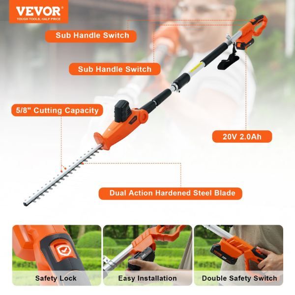 🏡 VEVOR 20V Teleskop Heckenschere mit 46cm + 188-239cm für 59,40€ (statt 68€) 🏡 VEVOR 20V Teleskop Heckenschere mit 46cm + 188 239cm für 59,40€ (statt 68€)
