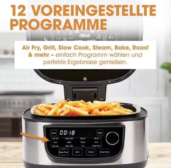 🍲 PowerXL M25658 12 in 1 Multikocher mit Airfryer, 5,7L für 119,95€ (statt 186€)