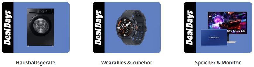 🤑 Media Markt: Samsung Deal Days mit Rabatten auf Smartphones, Haushalt, Laptop, TVs & mehr
