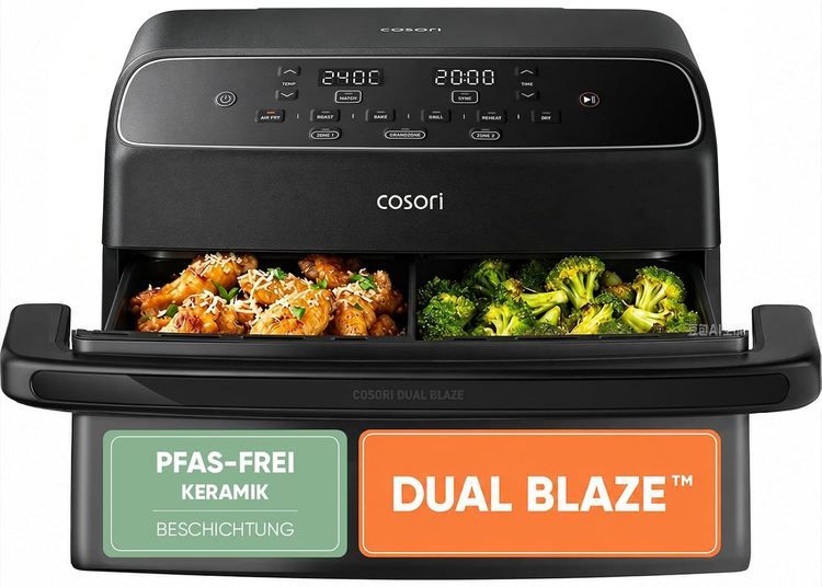 🍟 Cosori Dual Blaze Twinfry Compact Airfryer mit 8,6L für 159,99€ (statt 190€) 🍟 Cosori Dual Blaze Twinfry Compact Airfryer mit 8,6L für 159,99€ (statt 190€)