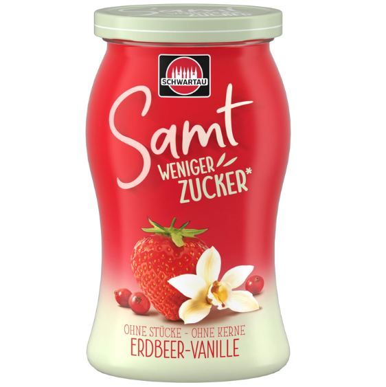 🍓 4x Schwartau Samt Weniger Zucker Erdbeer-Vanille ab 6,98€ (statt 13€)