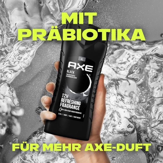 1,6 Liter đ§Ž 4er Pack AXE 3-in-1 Black XL Duschgel & Shampoo ab 9,99⏠(statt 15âŹ) 1,6 Liter đ§Ž 4er Pack AXE 3 in 1 Black XL Duschgel & Shampoo ab 9,99⏠(statt 15âŹ)