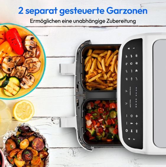 🍟 Medion P20 XXL Heißluftfritteuse mit 2 Kammern, 8,7L für 59,95€ (statt 78€) 🍟 Medion P20 XXL Heißluftfritteuse mit 2 Kammern, 8,7L für 59,95€ (statt 78€)