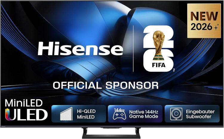 📺 Hisense 55U7DSE 55 4K UHD Hi QLED Mini LED Smart TV für 549€ (statt 619€)